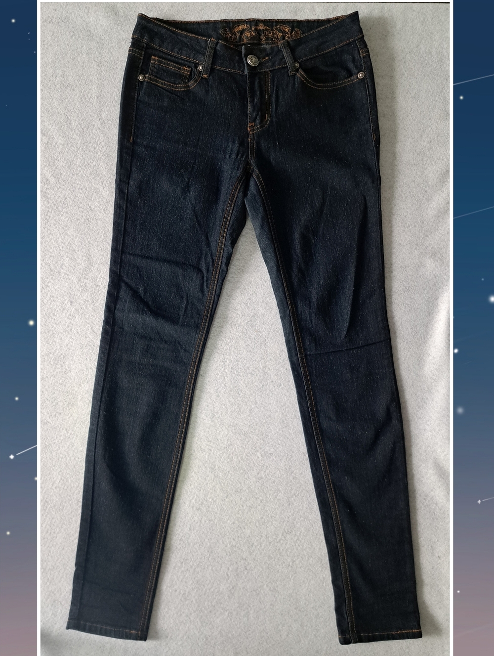 💫🩷3for20 Bundle Sale🩷💫 Wax Jean Dark Wash Denim with Gold Stitching